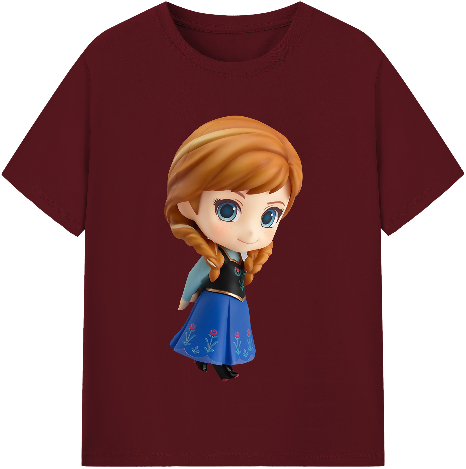 （画像用） アナと雪の女王 アンナ エルサ Frozen Anna Elsa 綿100％半袖Tシャツ（フロントプリント）